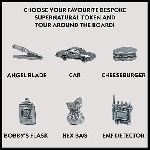 Winning Moves Supernatural Monopoly Board Game, Join The Winchester Brothers Sam and Dean, Advance to Vampire and Werewolf and Trade Your Way to Success, for Ages 16 and up thumbnail 6