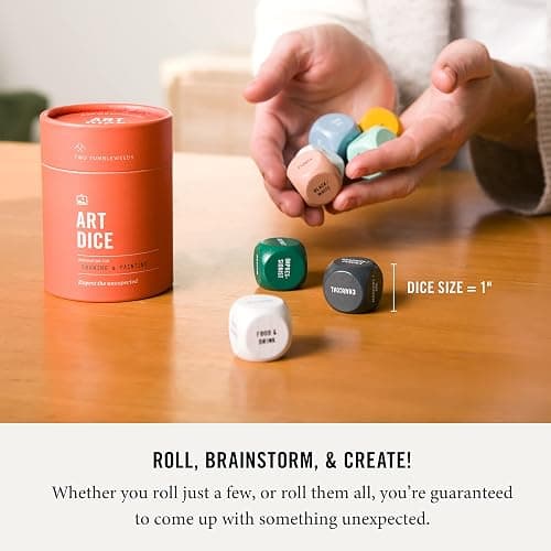 Two Tumbleweeds Art Dice - Drawing & Painting Game for Adults, Artists & Teachers - Set of 9 Dice for Creative Inspiration - Drawing Prompts for Studio and Classroom - Gift for Artist - 1+ Players thumbnail 5
