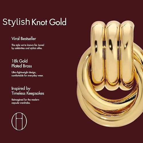 Baby Knot Earrings – Modern Twisted Knot Design – Bold Everyday Jewelry by Heaven Mayhem thumbnail 4