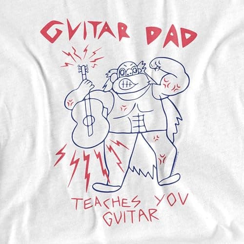 Popfunk Steven Universe Guitar Dad Cartoon Network T-Shirt (White) thumbnail 2