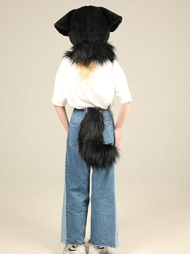 oneandonlycostumes black dog fursuit head and tail regulated jaw, furry head thumbnail 7