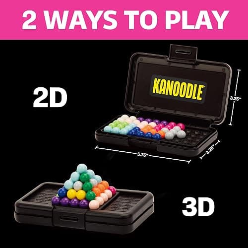 Learning Resources Kanoodle 3D Brain Teaser Puzzle, Travel Game for Adults and Kids Ages 7 8 9 10+, Gift for Boys and Girls, Featuring over 200 Challenges thumbnail 3