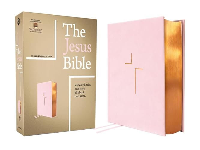 The Jesus Bible, ESV Edition, Leathersoft over Board, Pink - Image 1