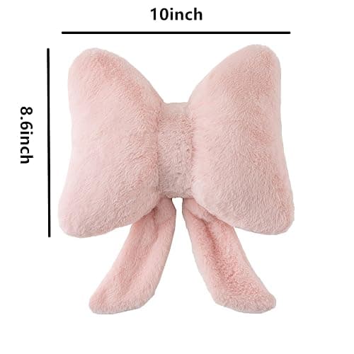 Novohive Bow Pillow Throw Pillows Butterfly Shaped Decorative Cute Pillows for Bed Sofa Cute Home Decor,Pink 10 * 8inch thumbnail 3