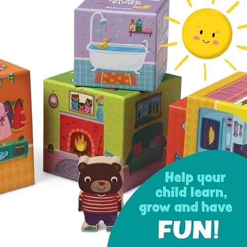 Peaceable Kingdom Where's Bear? The Hide and Find Stacking Block Game for 2 Year Olds thumbnail 6