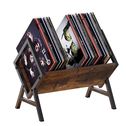 VonDream Vinyl Record Storage Holder, Space Saving Record Holder for 12 Inch Albums, Album Vinyl Record Holder Organizes & Protects Your Collection - Image 1