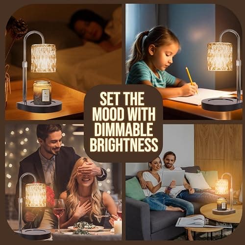 GEEZO Fragrance Candle Warmer Lamp，Electric Candle Warmer with Timer & Dimmer，Mom Christmas Birthday Gifts for Women, House Warming Gifts New Home Bedroom Decor thumbnail 6