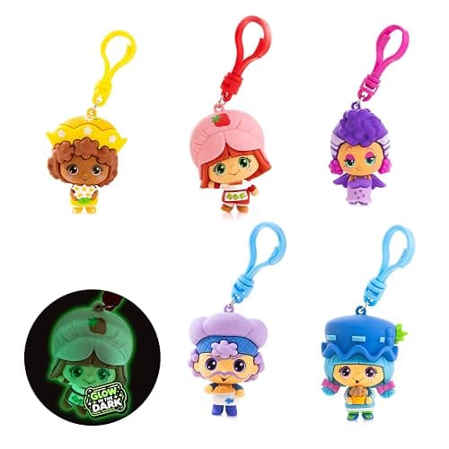 Strawberry Shortcake Mystery Blind Bag Sweet Scented 2.5-inch Cheebee Keychain Figure 3-Pack - Receive 3 Mystery Blind Bag Cheebee Keychain/Backpack/Clip-on Figures thumbnail 3