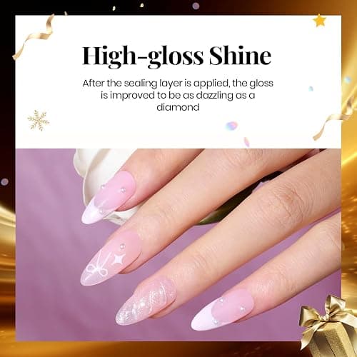 beetles Gel Polish No Wipe Gel Top Coat - Clear Color Gel Shine Finish and Long Lasting, Soak Off Nail Lamp Gel, 15ml Gift for Girls thumbnail 6