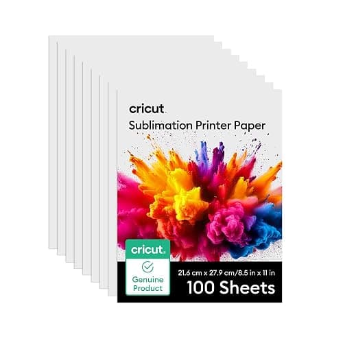 Cricut Sublimation Paper - 100 Sheets (8.5" x 11") - Letter Size - Compatible with Sublimation Printer and Sublimation Ink (120gsm) - Image 1