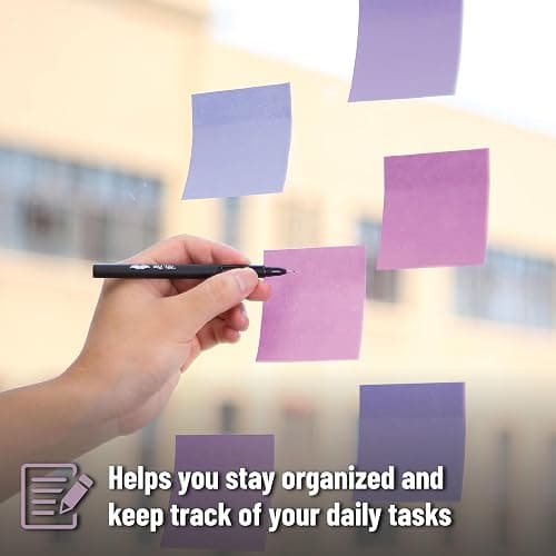 Mr. Pen- Sticky Notes, 3"x3", 12 Pads, 600 Sheets, Purple Shades | Sticky Notes Bulk, Self-Stick Note Pads, Perfect for Office, School, Home, Study & Organization thumbnail 4