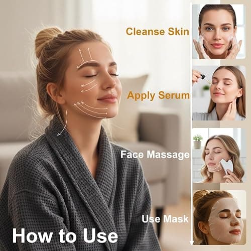 Stainless Steel Gua Sha Tool & Lymphatic Drainage Face Brush Set, TWPER Facial Massage Kit for Jawline Sculpting Puffiness Lifting Relaxation, Contour Face Brush with Storage Case thumbnail 7