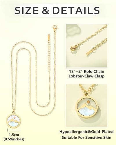 Eryuor Silver/Gold Moving Mountains-Mustard Seed Faith Necklace for Women Teens thumbnail 4