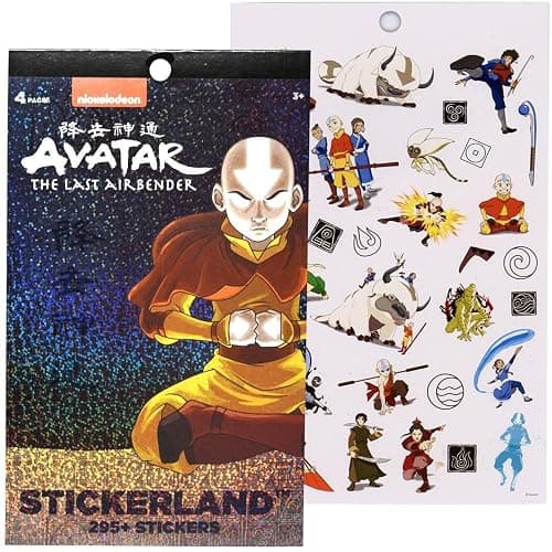 Avatar The Last Airbender Sticker Pad, 295+ Foil Cover Stickers, Stickerland Collection - Image 1