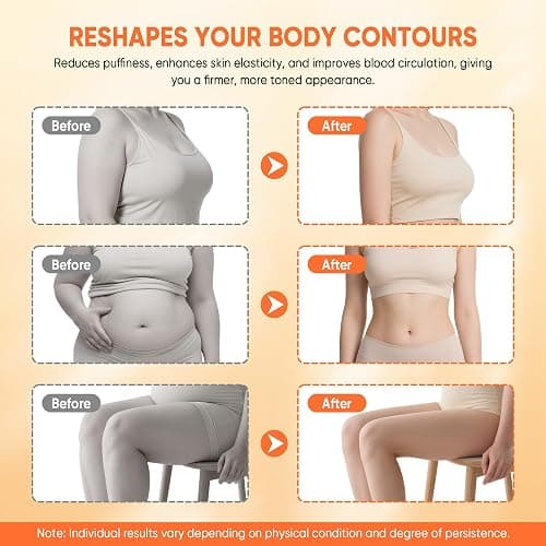 Rechargeable Lymphatic Drainage Massager & Cellulite Massage Tool with 3000mAh,Fascia Blaster for Reduce Stretch Marks for Legs, Arms & Belly,Body Sculpting Machine with Microcurrent for Office Travel thumbnail 6