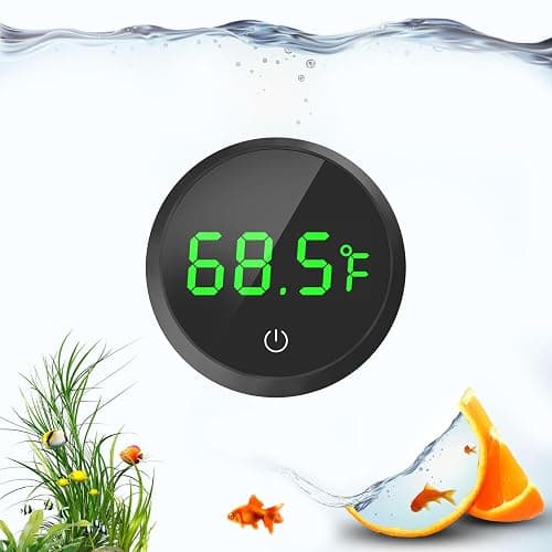 QZQ Fish Tank Thermometer Aquarium Thermometer Wireless Touch Stick Digital Aquarium Thermometer LED Display ±1°F for Monitoring The Fish Tank Aquarium Temperature Accessories (Black) thumbnail 7