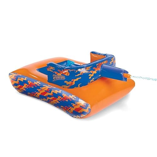 NERF Super Soaker Megaforce Battle Tank Ride-On – Inflatable Pool Float with Pool-Fed Mega Water Blaster - Mega Tank