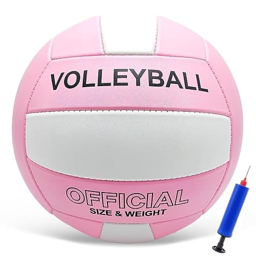 Stavanicen Volleyball Official Size 5 Volleyball for Indoor Outdoor, Soft Touch Volleyballs for Adults Beach Play Pool Game Gym Training Play, Durable Design, with Ball Pump - Image 1