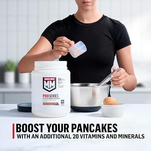 Muscle Milk Pro Series Protein Powder Supplement, Slammin' Strawberry, 2 Pound, 11 Servings, 50g Protein, 3g Sugar, 20 Vitamins & Minerals, NSF Certified for Sport, Packaging May Vary thumbnail 6