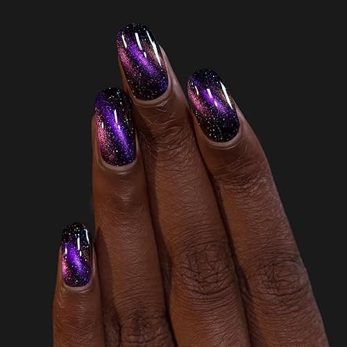 ILNP Nightlife - Bold and Bright Bold and Bright Black-Based Magnetic Nail Polishes (High Roller) thumbnail 5