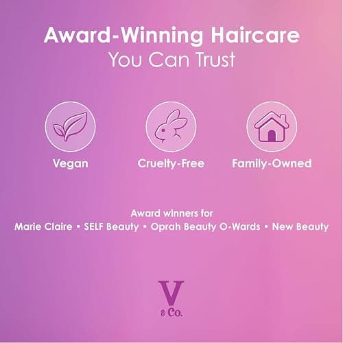 V&Co. Beauty Thickening Hair Shampoo & Conditioner Set (12 Oz. Each) with Peptide Technology, Biotin and Coconut Oil, Sulfate Free Shampoo & All Natural Conditioner for Thickening Hair, Builds Density thumbnail 7