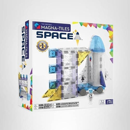 MAGNA-TILES Space 32-Piece Magnetic Construction Set, The Original Magnetic Building Brand thumbnail 8