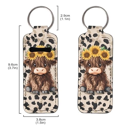 CLOHOMIN Chapstick Holder Keychain Chapstick Lipstick Holder Key Chain 3.7 x 1.5 Inch Lip Balm Holder for Women Girls thumbnail 2