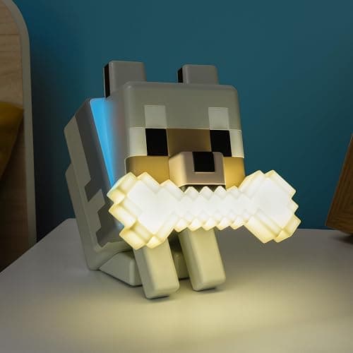 Paladone Minecraft Wolf GloBuddies 3D Colour Changing Light, Officially Licensed LED Night Lamp, Tap to Change Colour, Gaming Merchandise, Battery Powered thumbnail 6