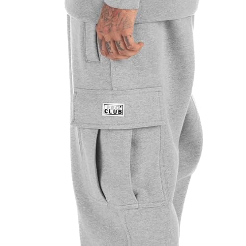 Pro Club Men's Heavyweight Tapered Fleece Cargo Sweatpant thumbnail 3