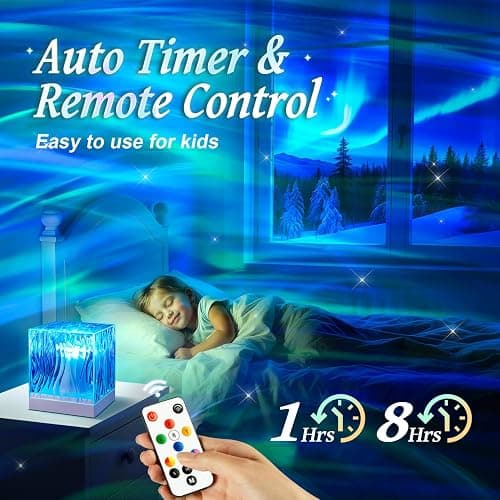 Christmas Gifts for Teens Northern Lights Projector,18 Color Gifts for Teen Boys Gifts for Teenage Girls,Remote Galaxy Projector for Bedroom Night Light for Kids Galaxy Light,Cute Room Decor Aesthetic thumbnail 4