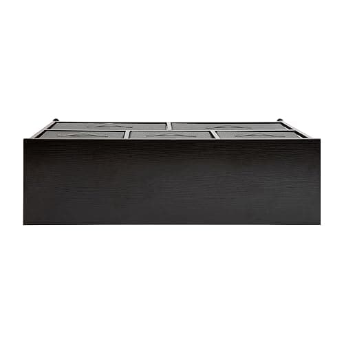 EMMA + OLIVER 5 Drawer Storage Chest with Black Wood Top & Dark Gray Fabric Pull Drawers thumbnail 7