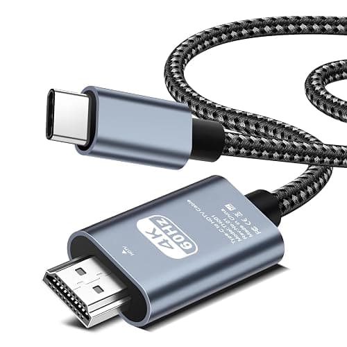 Cavo USB C a HDMI 4K60Hz T9 2M Intrecciato, adattatore HDMI a USB C, cavo HDMI compatibile con iPhone 17/16/15 Pro Max, MacBook Pro/Air, iPad, Samsung S25/S24, Dell, Surface - Image 1