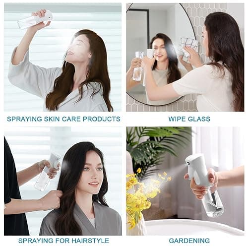 URAQT Sprühflasche Haar, 2 ml Wasserzerstäuber Wasserflaschens Friseur Sprühflaschen Spray Bottle, Salon Wasser Sprüher Friseur Haar Werkzeug für Haar, Weiß Transparent thumbnail 8