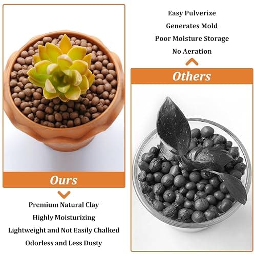 Riare 10 LBS Organic Expanded Clay Pebbles for Plants- 4mm-16mm Natural Leca Balls Lightweight Hydroponic Clay Pebbles Aggregate for Indoor Plants, Hydroponic Growing, Plants Drainage, Aquaponics thumbnail 4