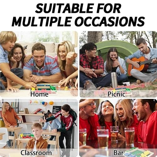 Nicecho Shut The Box Dice Game,2-4 Player Family Wooden Board Table Math Games for Adults and Kids, 8 Dices Classics Games for Classroom,Home,Party or Pub thumbnail 6