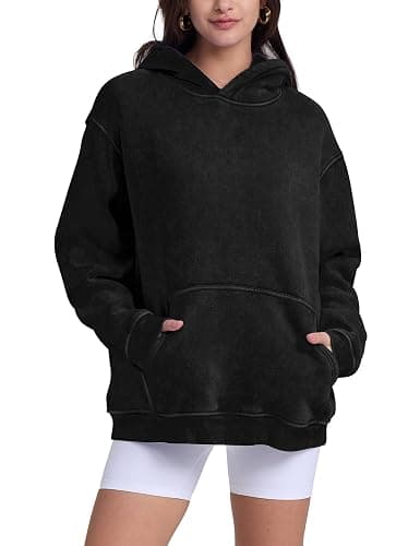 Hatant Oversized Hoodie Sweatshirts for Women Couples Heavyweight Hoodies Pullover Vintage Acid Wash Sweaters Pullover 2025 thumbnail 5