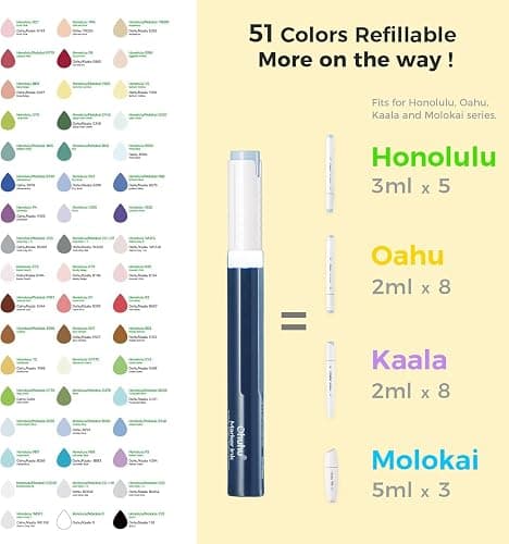 Ohuhu Alcohol Markers 200 Colors - AP Certificated Double Tipped Art Marker Set for Artists Adults Coloring Sketch Illustration - Chisel and Fine Dual Tips - Oahu of Ohuhu Markers - Refillable thumbnail 9