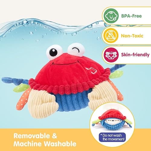 hahaland Baby Toys 6+ 12-18 Months - Crawling Musical Dancing Walking Moving Bouncing Learning Crab Tummy Time Toy Sensory Toddler Toys for 1-3 Year Old Christmas Birthday Gifts Stocking Stuffers thumbnail 6