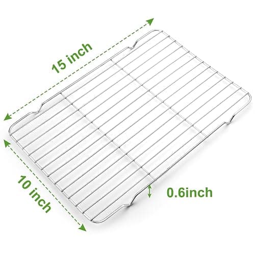 Decymis Cooling Rack and Baking Rack with Stainless Steel, 2 - Pack 10 x 15 Inches Heavy Duty Cooling Racks for Cooking and Baking, Sturdy Cookie Cooling Rack, Easy to Clean Oven & Dishwasher Safe thumbnail 2
