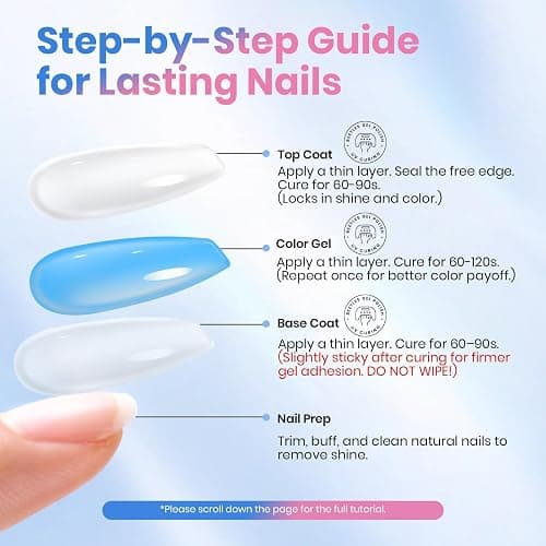 Beetles 2 Pcs 15ml No Wipe Gel Top Coat and Base Coat Set | Long Lasting Soak Off LED Nail Lamp Gel Base Top Coat Stay Lock Shine Duo Finish Nail Art Design Manicure Gifts for Women thumbnail 8