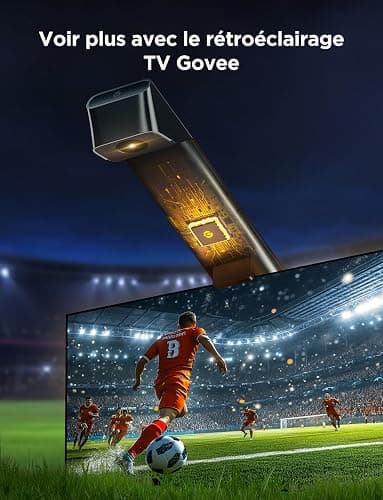 Govee RGBIC TV Backlight 3 Lite avec Correction Fish-Eye Fonction, Synchronisation pour TV 55-65 pouces, Ruban LED WiFi RGBICW 3,6 M avec Caméra, Perle de Lampe 4 Couleurs en 1, Contrôle Vocal et APP - 3,6M thumbnail 8