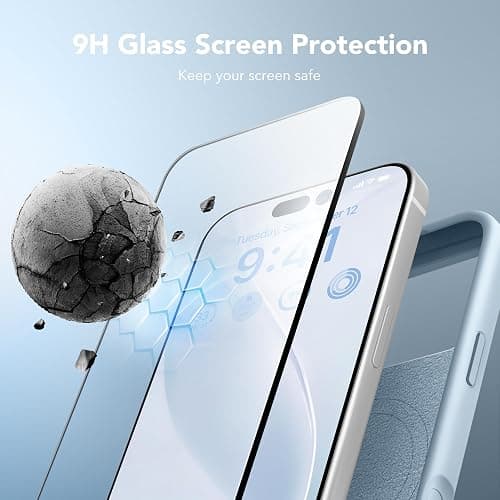 GONEZ Magnetic for iPhone 17 Pro Max Case, Compatible with MagSafe, [Screen Protector + Camera Lens Protector], Liquid Silicone Anti-Scratch Shockproof Protective Phone Case 6.9 inch, Blue thumbnail 6