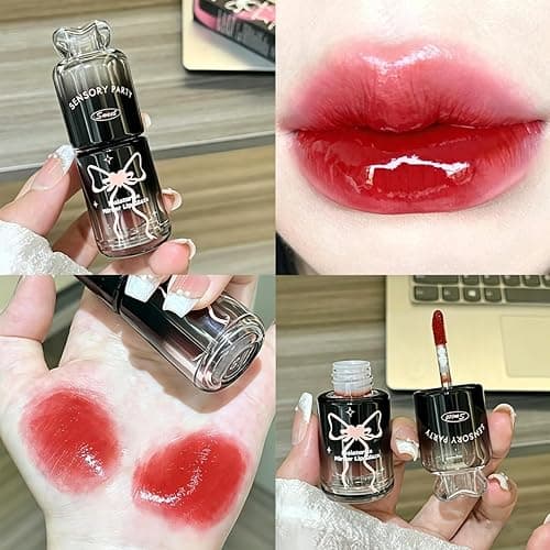 YIBABY 2 Colors High Shine Lip Gloss, Non-Sticky Tinted Lip Oil, Nourishes Moisturizing, Lightweight, Glow-Boosting, Long-Lasting Lip Tint Stain Makeup, Lip Plumper Gloss Jelly, Liquid Lipstick thumbnail 2