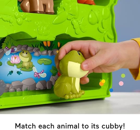 Fisher-Price Little People Toddler Toy Forest Friends Carry Case Playset with Animal Figures for Pretend Play Kids Ages 1+ Years thumbnail 2