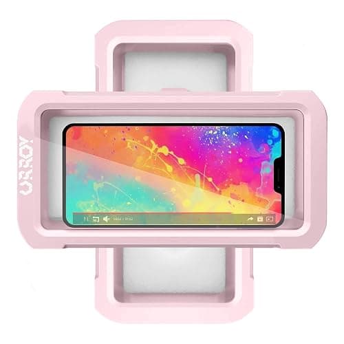 URROY Shower Phone Holder Waterproof, 360° Rotation Shower Phone Case, Anti-Fog High Sensitivity Universal Cover Mount Stand for Bathroom Wall Mirror Bathtub Kitchen, Gift for Men Women - Image 1