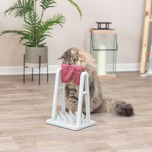 TRIXIE Cat Activity Turn Around Strategy Game, Slow Feeder, Interactive, Treat Toy, All Breed Sizes 9 x 7 x 13 in. thumbnail 2