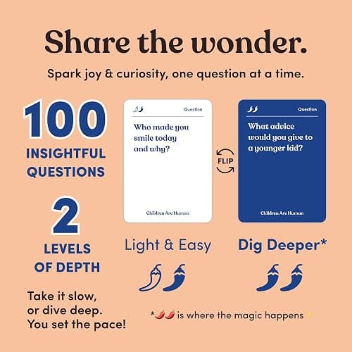 Children are Human | 140 Conversation Cards to Help Bond with Kids | Card Game for Elementary School Children | Designed by Experts for Grades 2-5 | Ages 7-10+ thumbnail 5