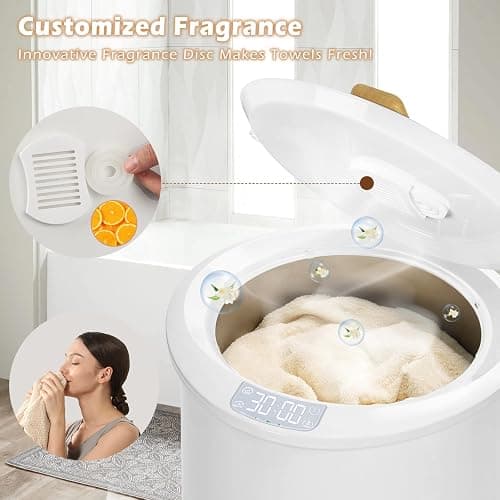 Keenray Upgraded Towel Warmer Bucket, Large Towel Warmer with 3 Heating Modes, Heat Time 30/45/60/90 Min Adjustable and Up to 24 Hour Delay Timer, Towel Heater for Oversize Bathrobes Blankets, CL1Plus thumbnail 5