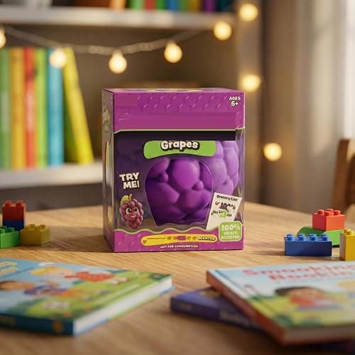 MLUTJINOO Purple Grape Scented Squeeze Stress Ball, Soft Slow Rising Squeeze Toys, Relaxation Squeeze Toys for Student and Adults,Grapes thumbnail 2