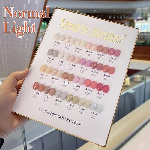 Double Rhythm 28Pcs 0.5Oz Gel Nail Polish Set Same Color Same Bottle Gel Polish Kit Nail Art Manicure Salon DIY at Home for Women (Nude Pink Collection-T24-3) thumbnail 4